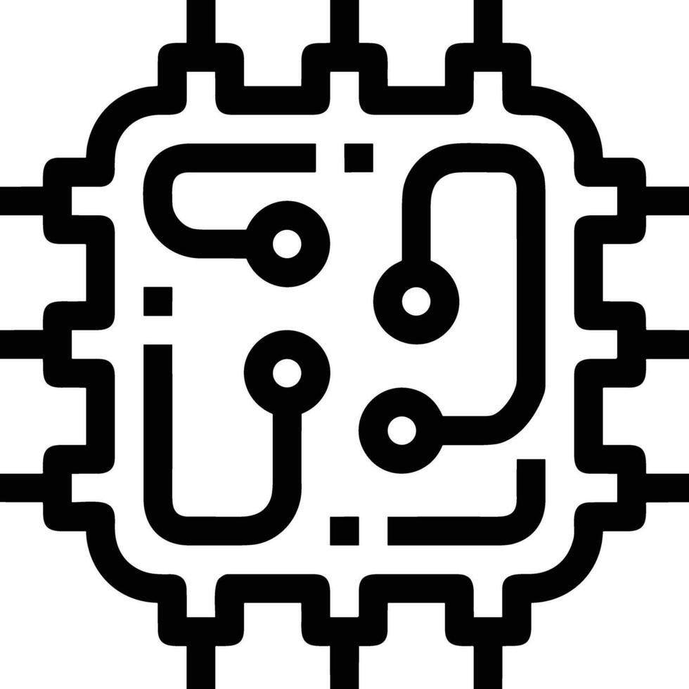 künstlich Intelligenz Symbol Symbol Vektor Bild. Illustration von das Gehirn Roboter Lernen Mensch Clever Algorithmus Design Bild.