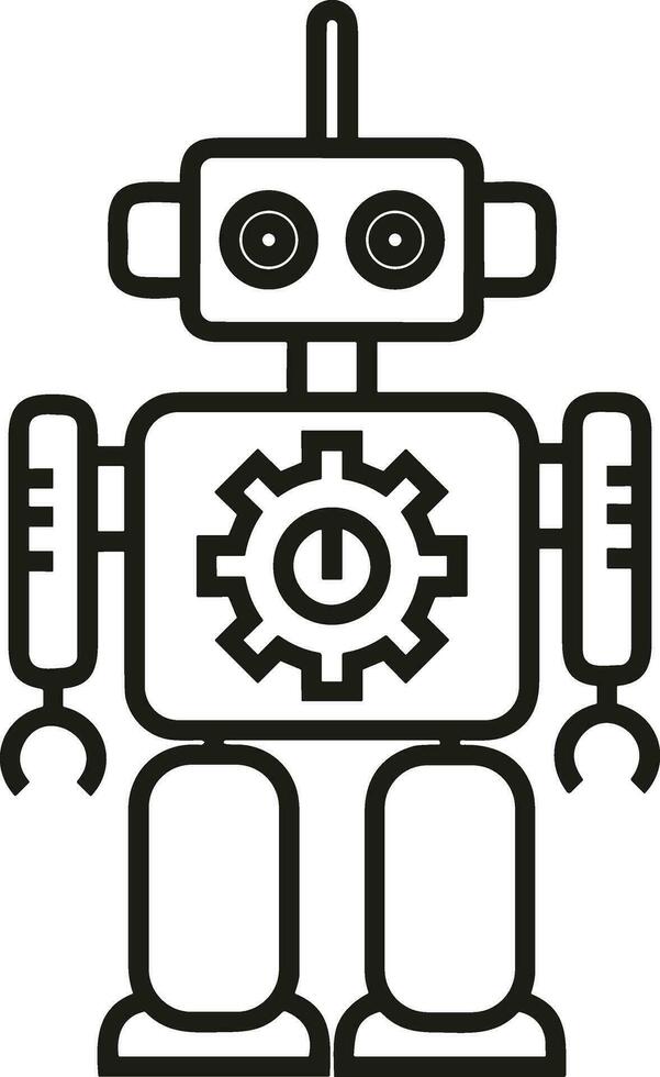 künstlich Intelligenz Symbol Symbol Vektor Bild. Illustration von das Gehirn Roboter Lernen Mensch Clever Algorithmus Design Bild.