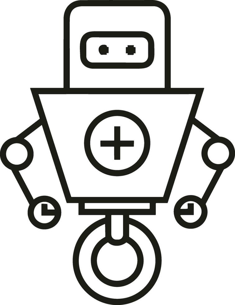 künstlich Intelligenz Symbol Symbol Vektor Bild. Illustration von das Gehirn Roboter Lernen Mensch Clever Algorithmus Design Bild.