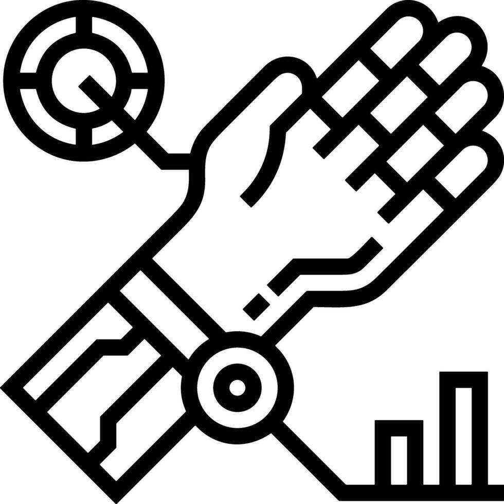 künstlich Intelligenz Symbol Symbol Vektor Bild. Illustration von das Gehirn Roboter Lernen Mensch Clever Algorithmus Design Bild.