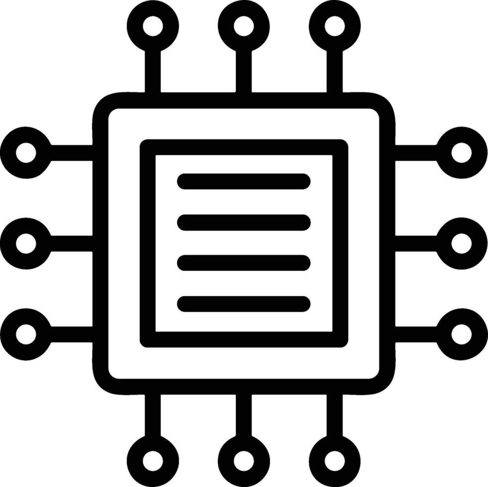 künstlich Intelligenz Symbol Symbol Vektor Bild. Illustration von das Gehirn Roboter Lernen Mensch Clever Algorithmus Design Bild.