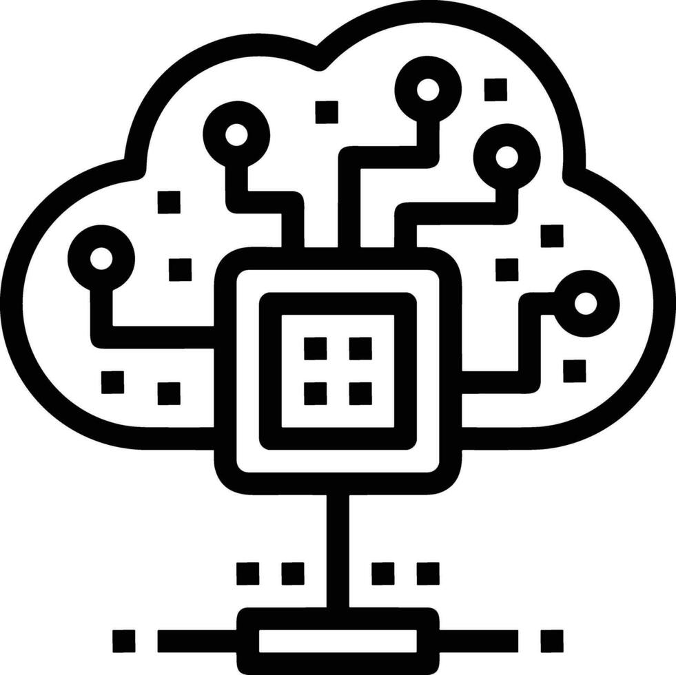 artificiell intelligens ikon symbol vektor bild. illustration av de hjärna robot inlärning mänsklig smart algoritm design bild.