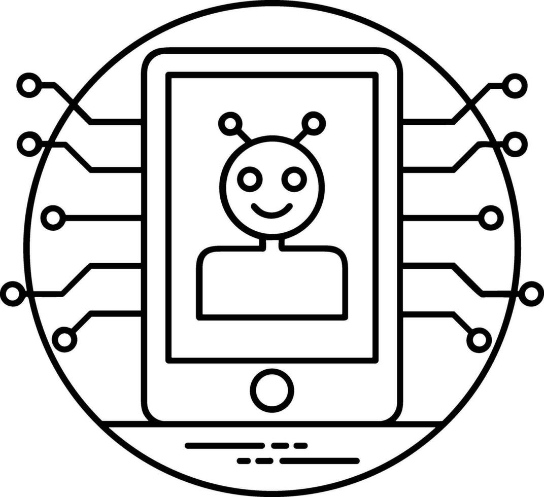 künstlich Intelligenz Symbol Symbol Vektor Bild. Illustration von das Gehirn Roboter Lernen Mensch Clever Algorithmus Design Bild.