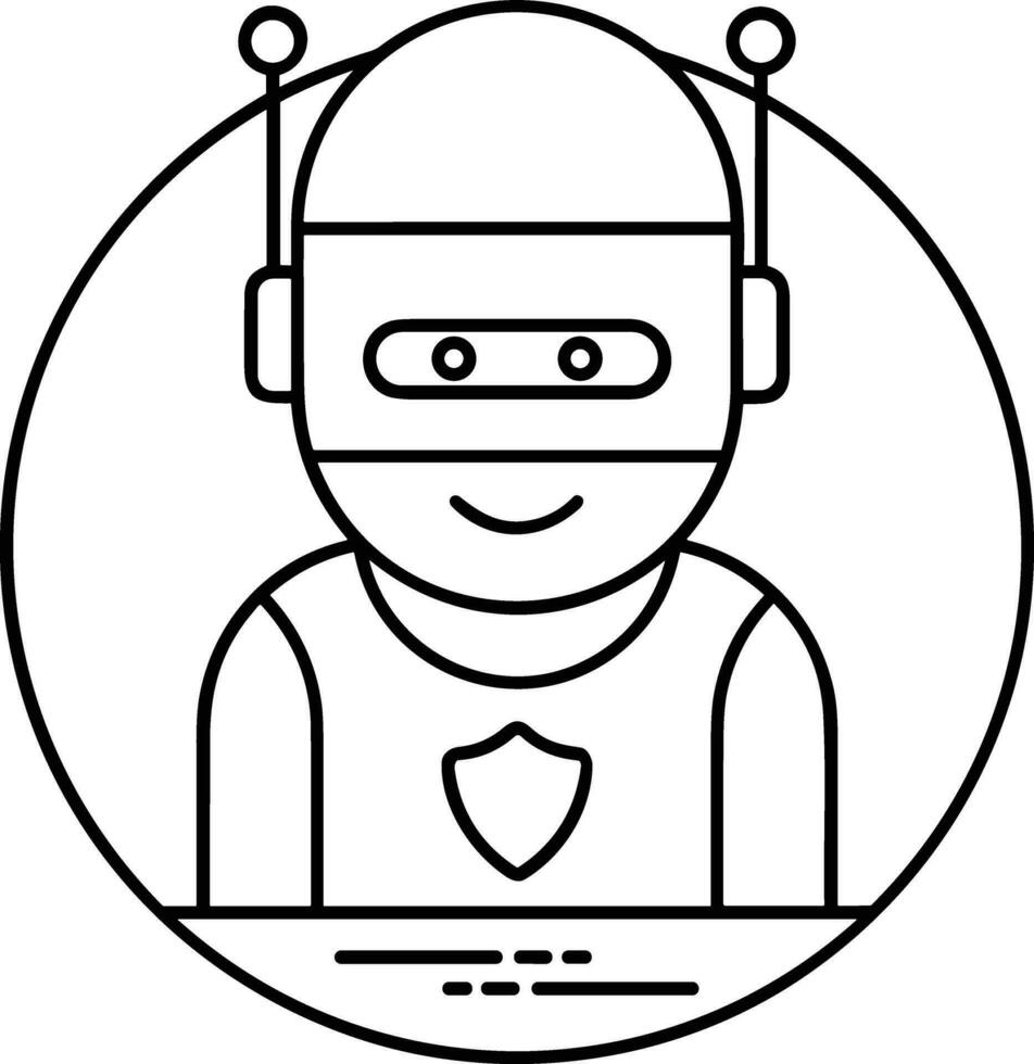 artificiell intelligens ikon symbol vektor bild. illustration av de hjärna robot inlärning mänsklig smart algoritm design bild.