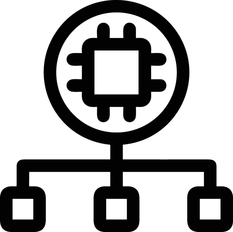 künstlich Intelligenz Symbol Symbol Vektor Bild. Illustration von das Gehirn Roboter Lernen Mensch Clever Algorithmus Design Bild.