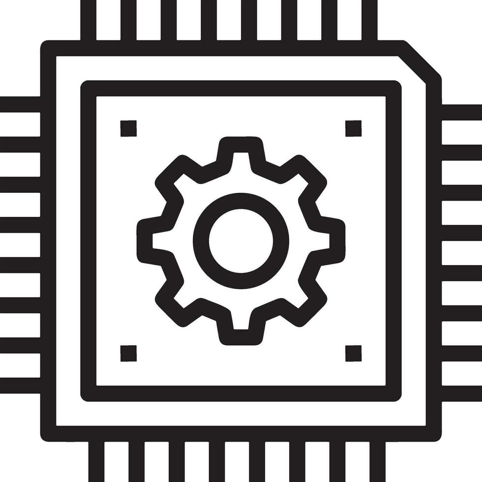 artificiell intelligens ikon symbol vektor bild. illustration av de hjärna robot inlärning mänsklig smart algoritm design bild.