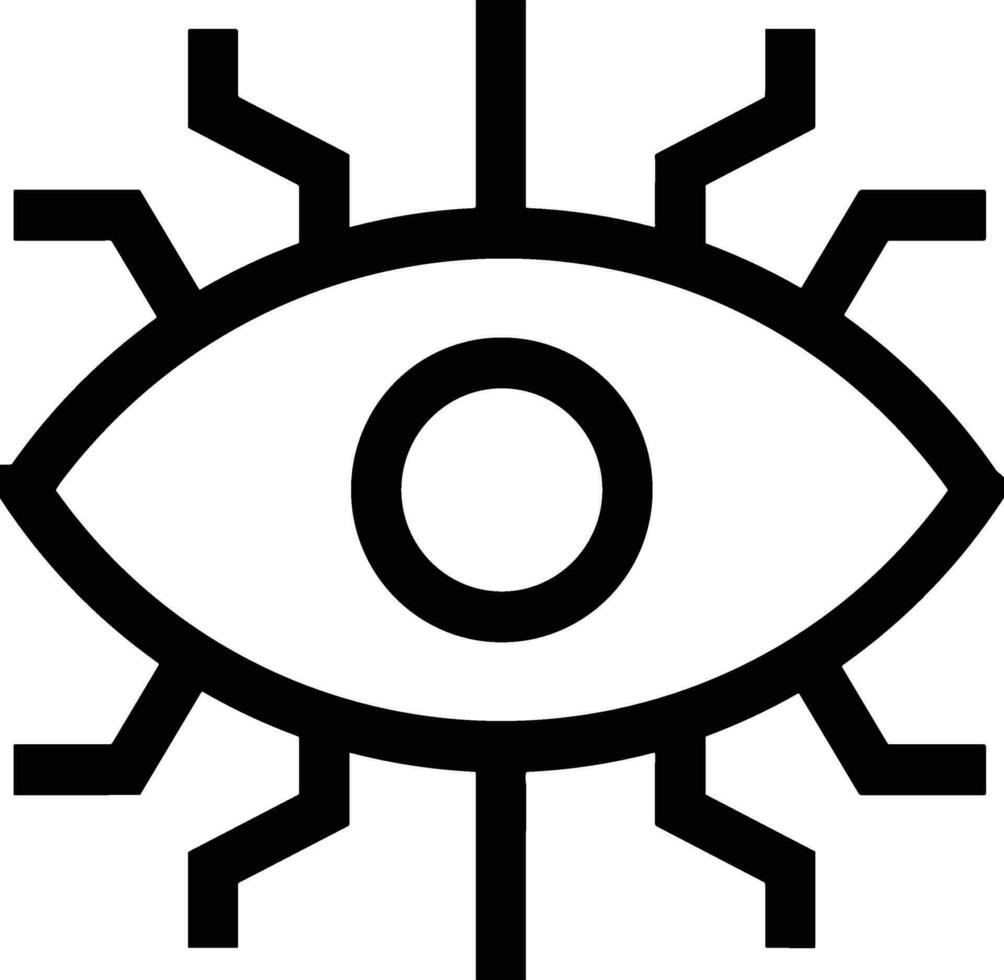 künstlich Intelligenz Symbol Symbol Vektor Bild. Illustration von das Gehirn Roboter Lernen Mensch Clever Algorithmus Design Bild.