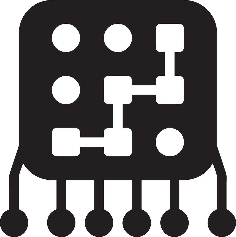 artificiell intelligens ikon symbol vektor bild. illustration av de hjärna robot inlärning mänsklig smart algoritm design bild.