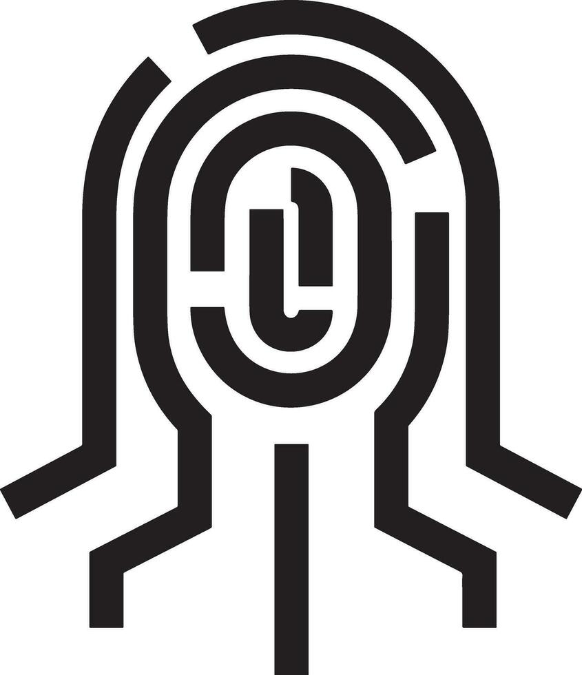 künstlich Intelligenz Symbol Symbol Vektor Bild. Illustration von das Gehirn Roboter Lernen Mensch Clever Algorithmus Design Bild.