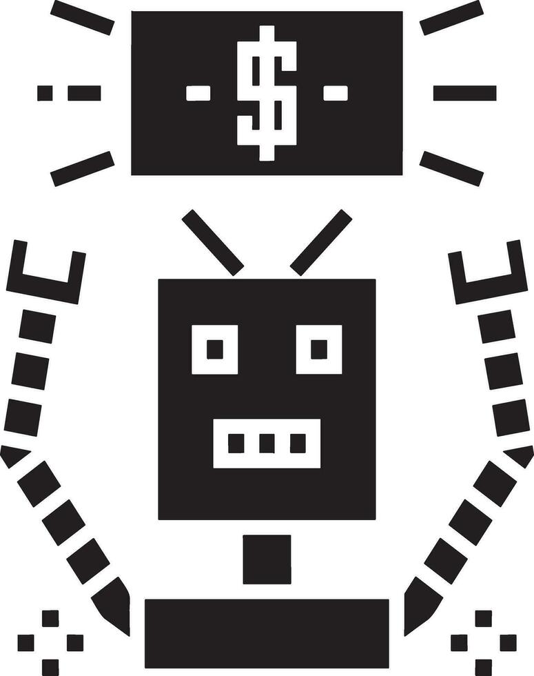 künstlich Intelligenz Symbol Symbol Vektor Bild. Illustration von das Gehirn Roboter Lernen Mensch Clever Algorithmus Design Bild.