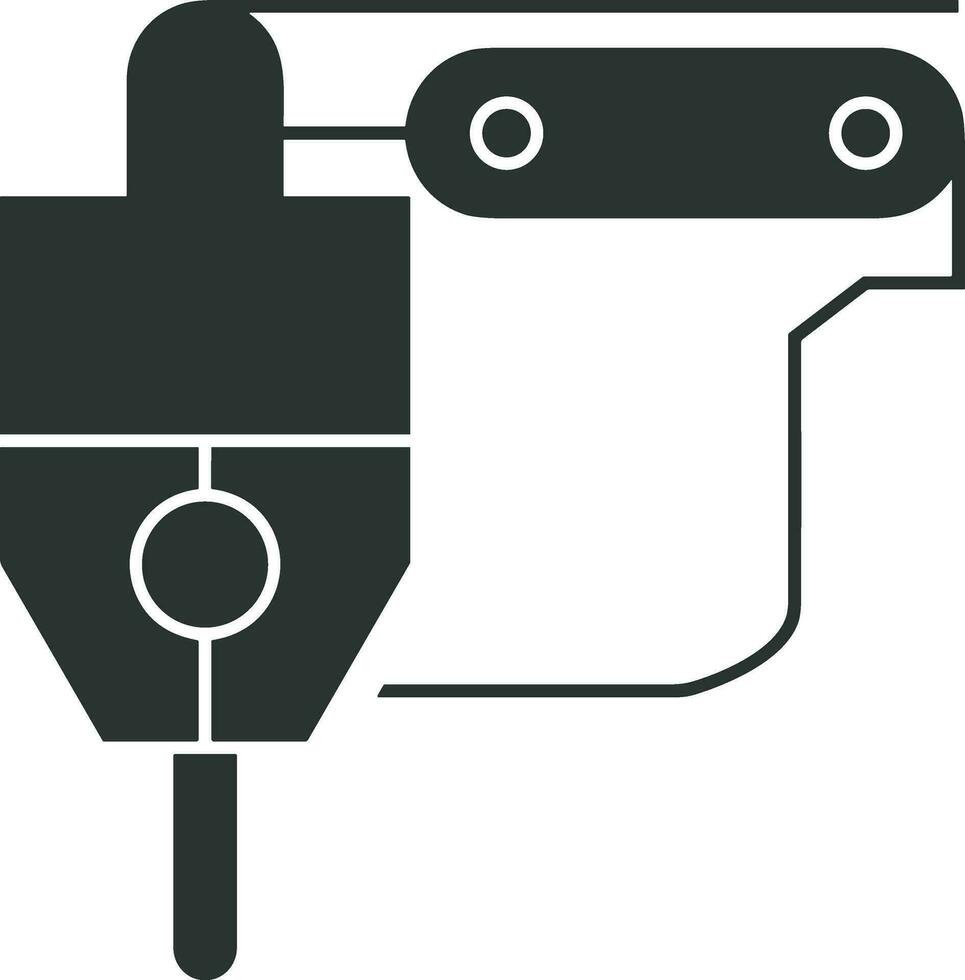 artificiell intelligens ikon symbol vektor bild. illustration av de hjärna robot inlärning mänsklig smart algoritm design bild.