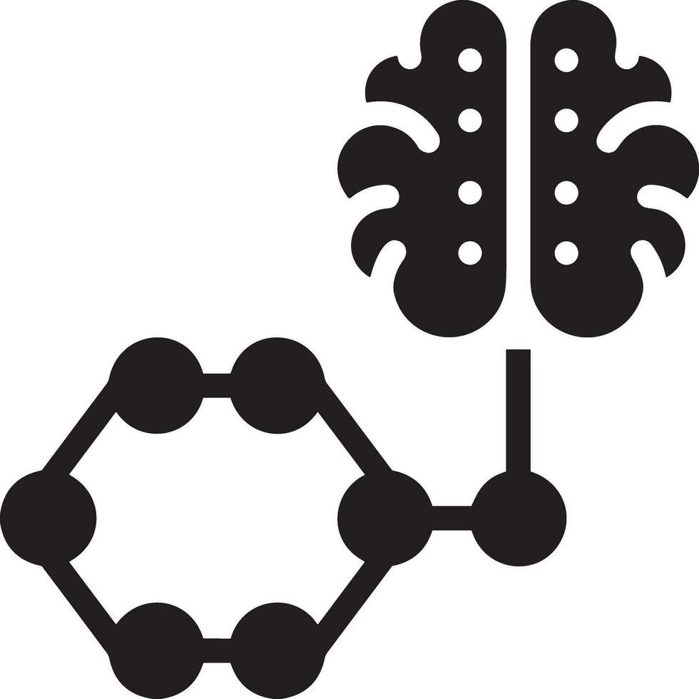 artificiell intelligens ikon symbol vektor bild. illustration av de hjärna robot inlärning mänsklig smart algoritm design bild.