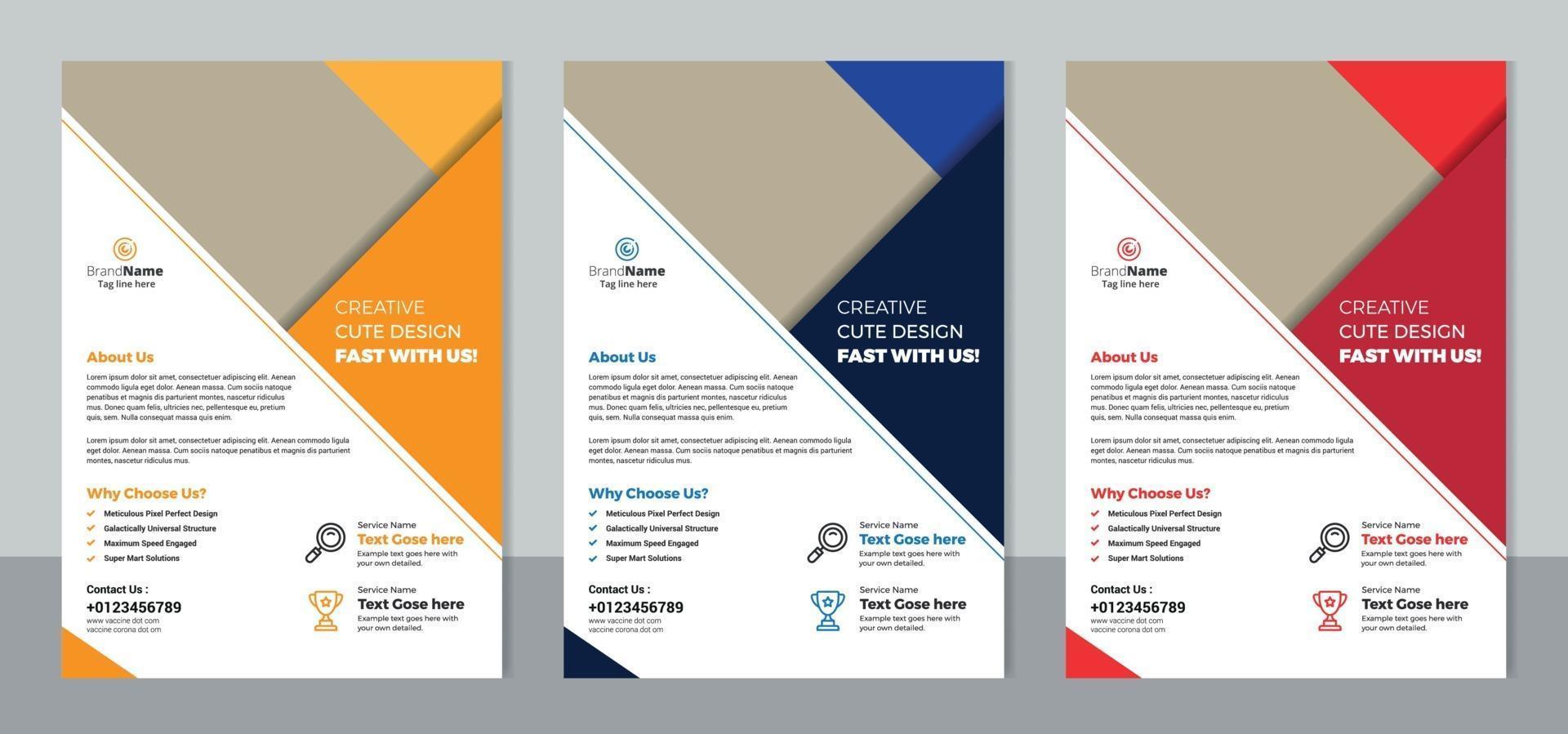 Plakat-Flyer-Broschüren-Cover-Design-Layout vektor