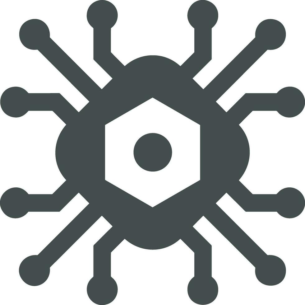 künstlich Intelligenz Symbol Symbol Vektor Bild. Illustration von das Gehirn Roboter Lernen Mensch Clever Algorithmus Design Bild.