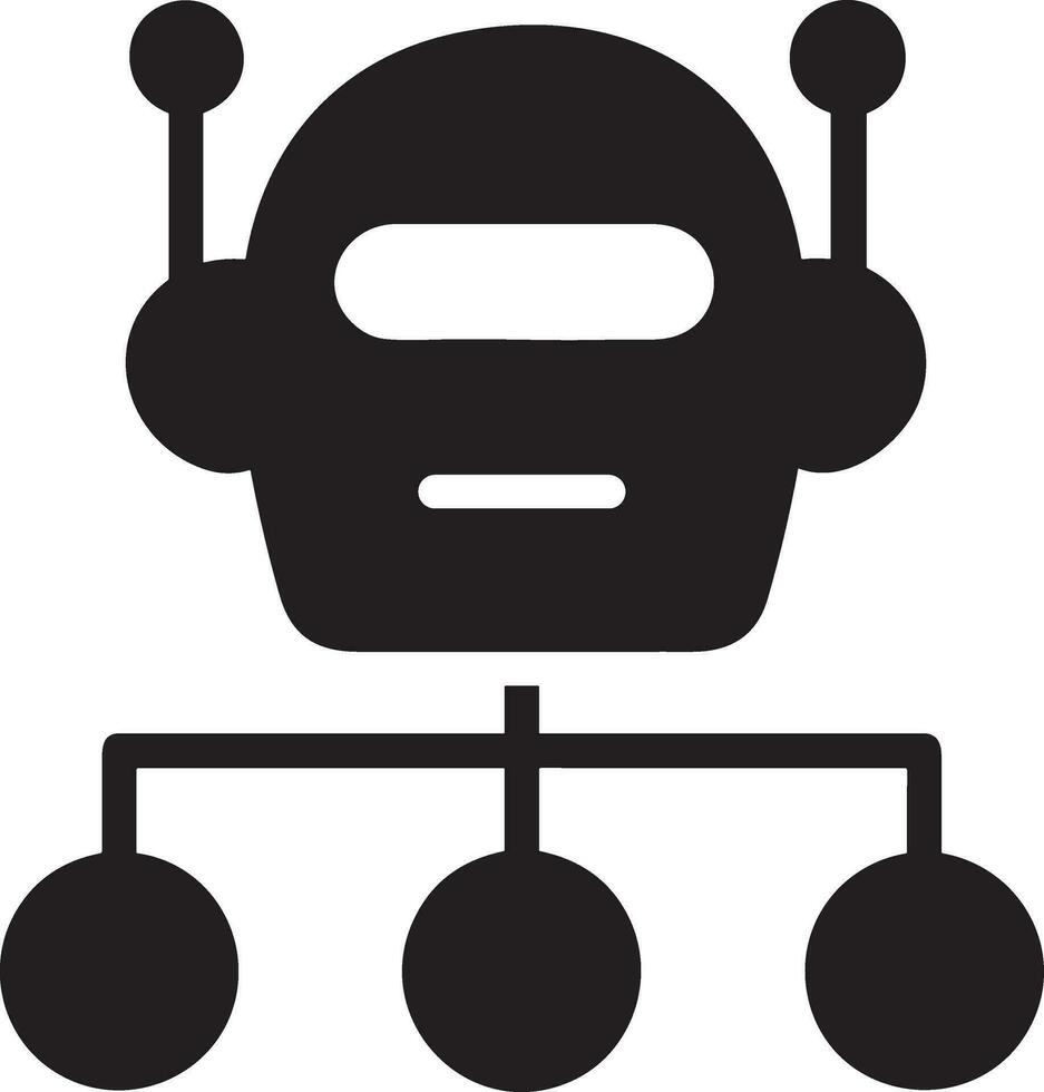 künstlich Intelligenz Symbol Symbol Vektor Bild. Illustration von das Gehirn Roboter Lernen Mensch Clever Algorithmus Design Bild.