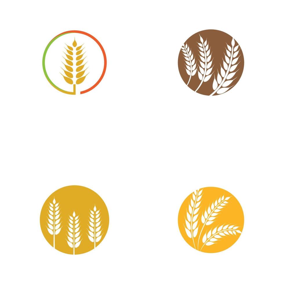 Landwirtschaft Weizen Vektor Icon Design