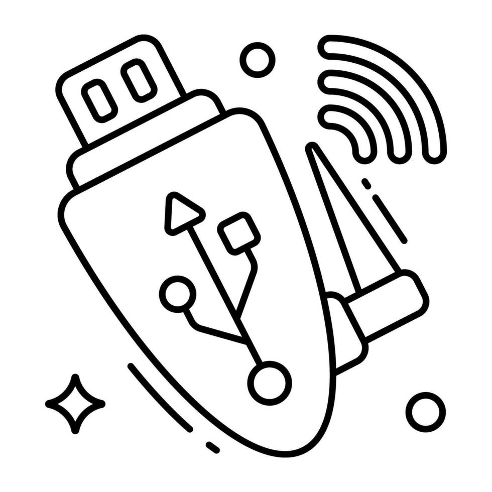 ein Icon-Design von Smart USB vektor