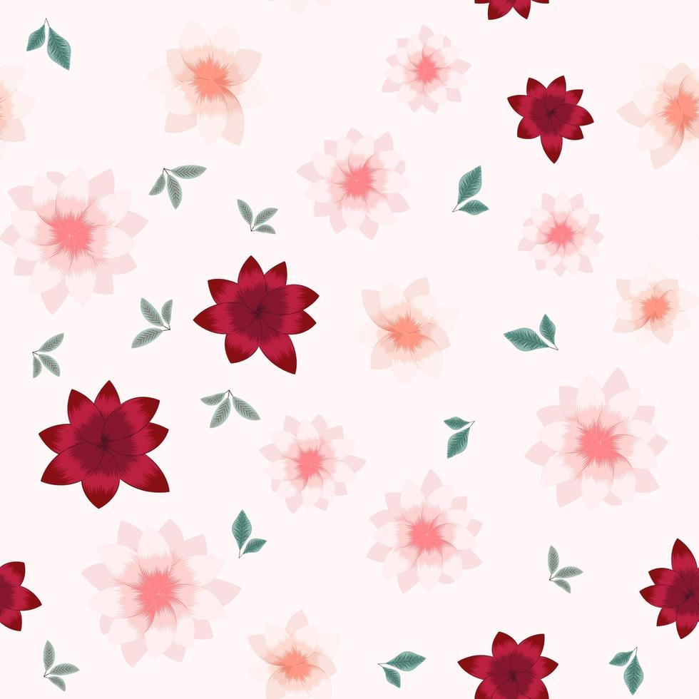 sömlös blommig blommönster färgglad bakgrund för tyg, textil vektor