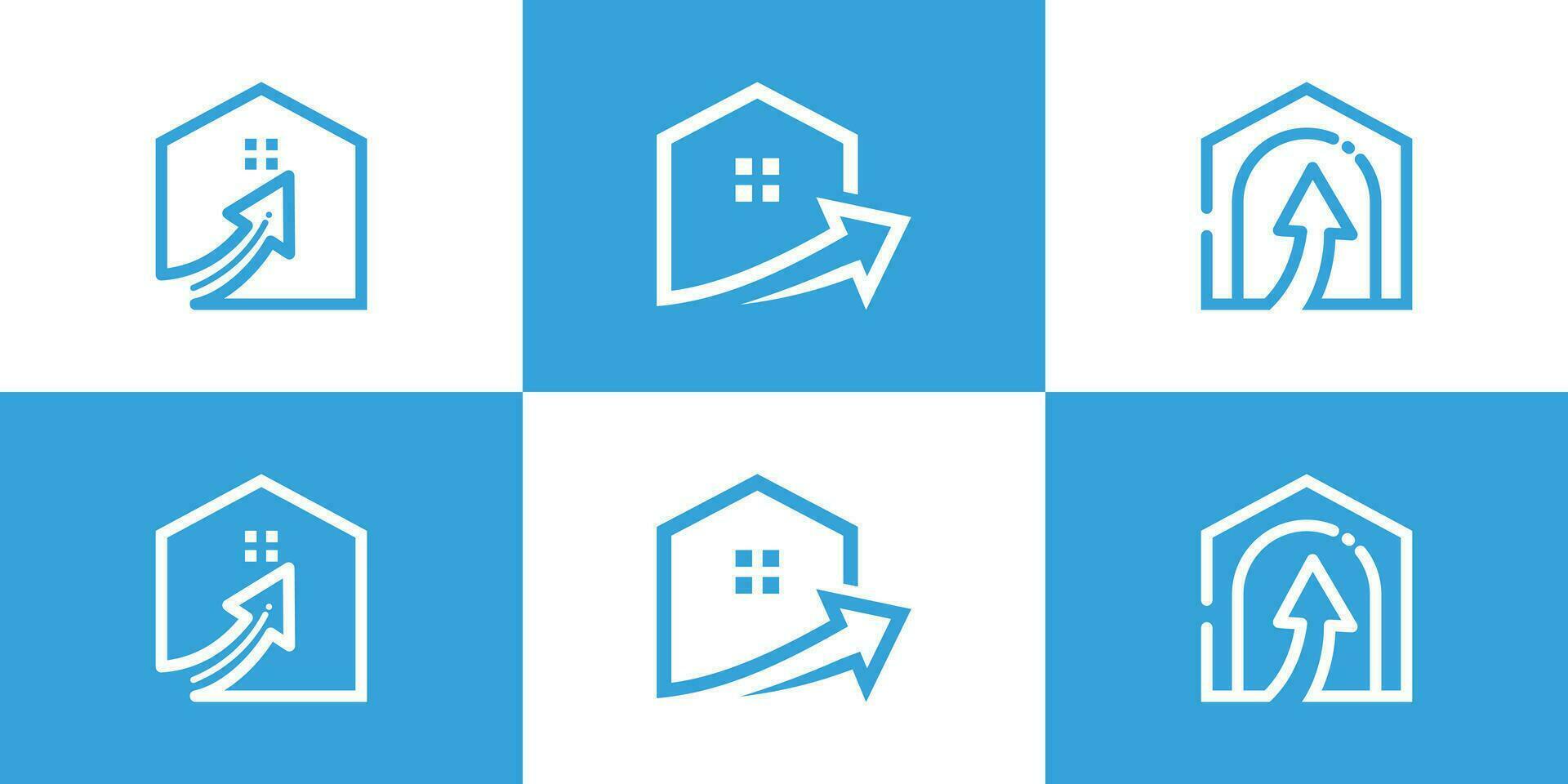 Haus investieren Logo Design einzigartig Konzept Inspiration Prämie Vektor