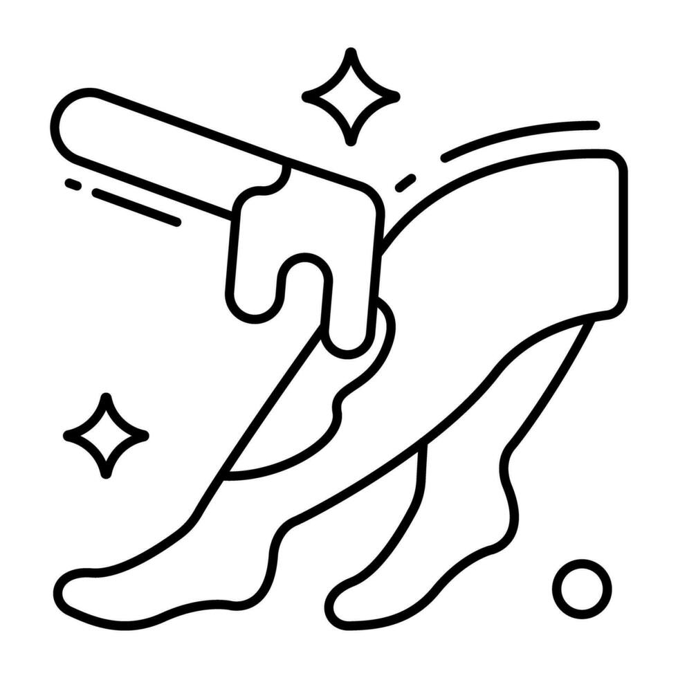 ein Symbol Design von Bein Wachsen vektor