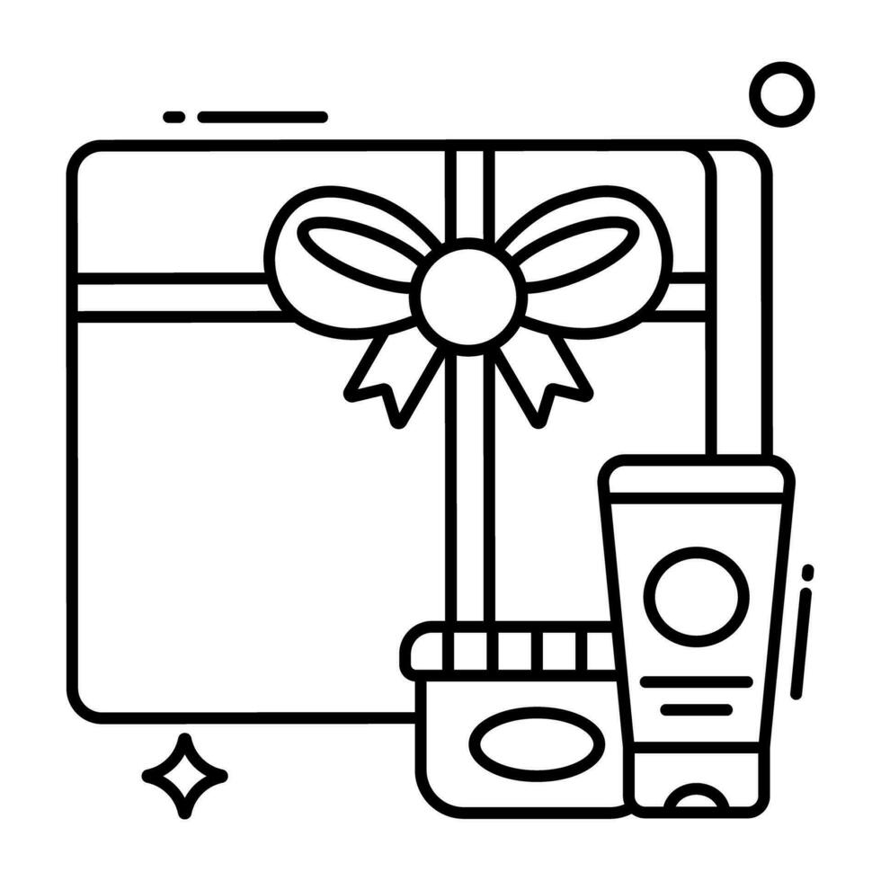 modern design ikon av gåva låda vektor