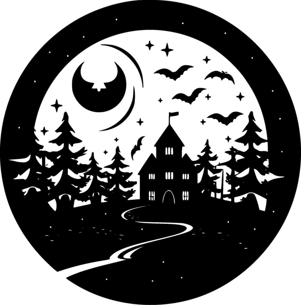 Halloween, schwarz und Weiß Vektor Illustration