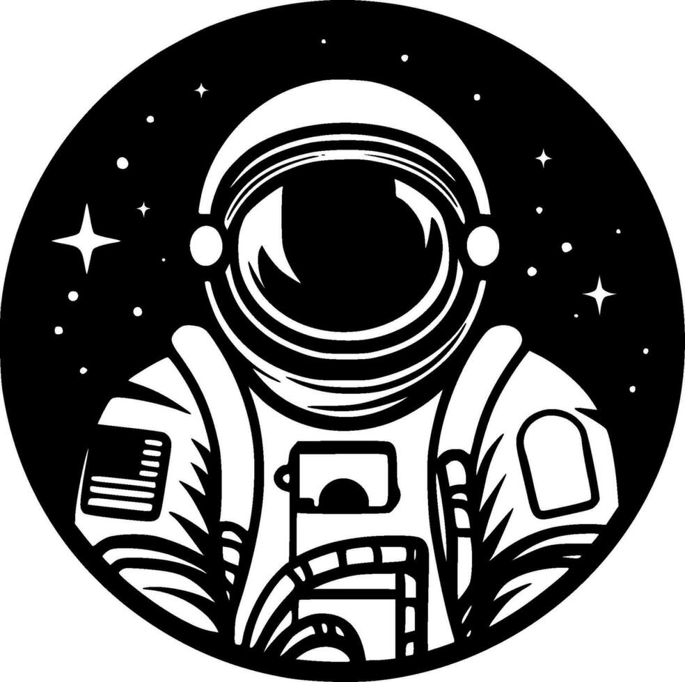 Astronaut - - minimalistisch und eben Logo - - Vektor Illustration