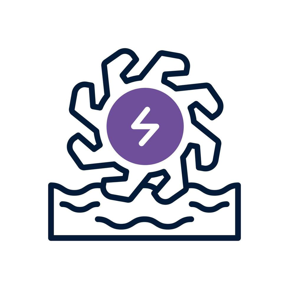 Wasserkraft Dual Ton Symbol. Vektor Symbol zum Ihre Webseite, Handy, Mobiltelefon, Präsentation, und Logo Design.