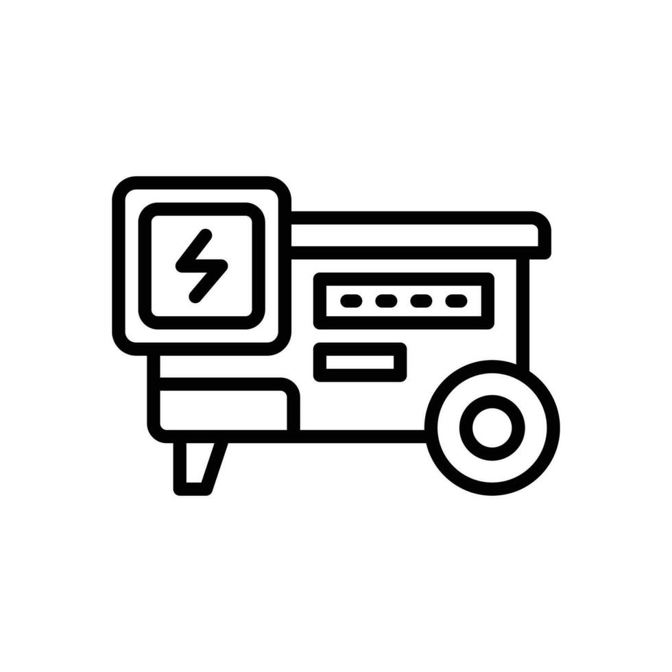 Generator Linie Symbol. Vektor Symbol zum Ihre Webseite, Handy, Mobiltelefon, Präsentation, und Logo Design.