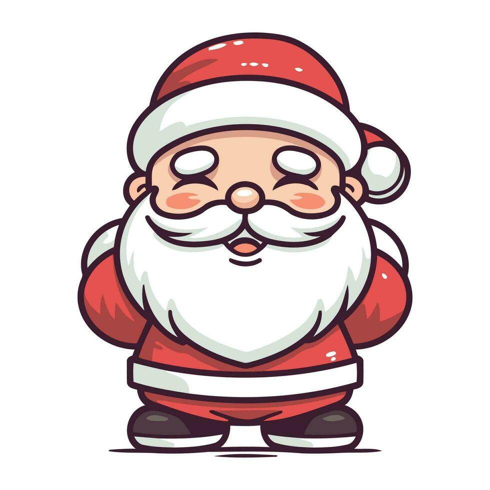 Santa claus Karikatur Maskottchen Vektor Illustration. Santa claus Charakter