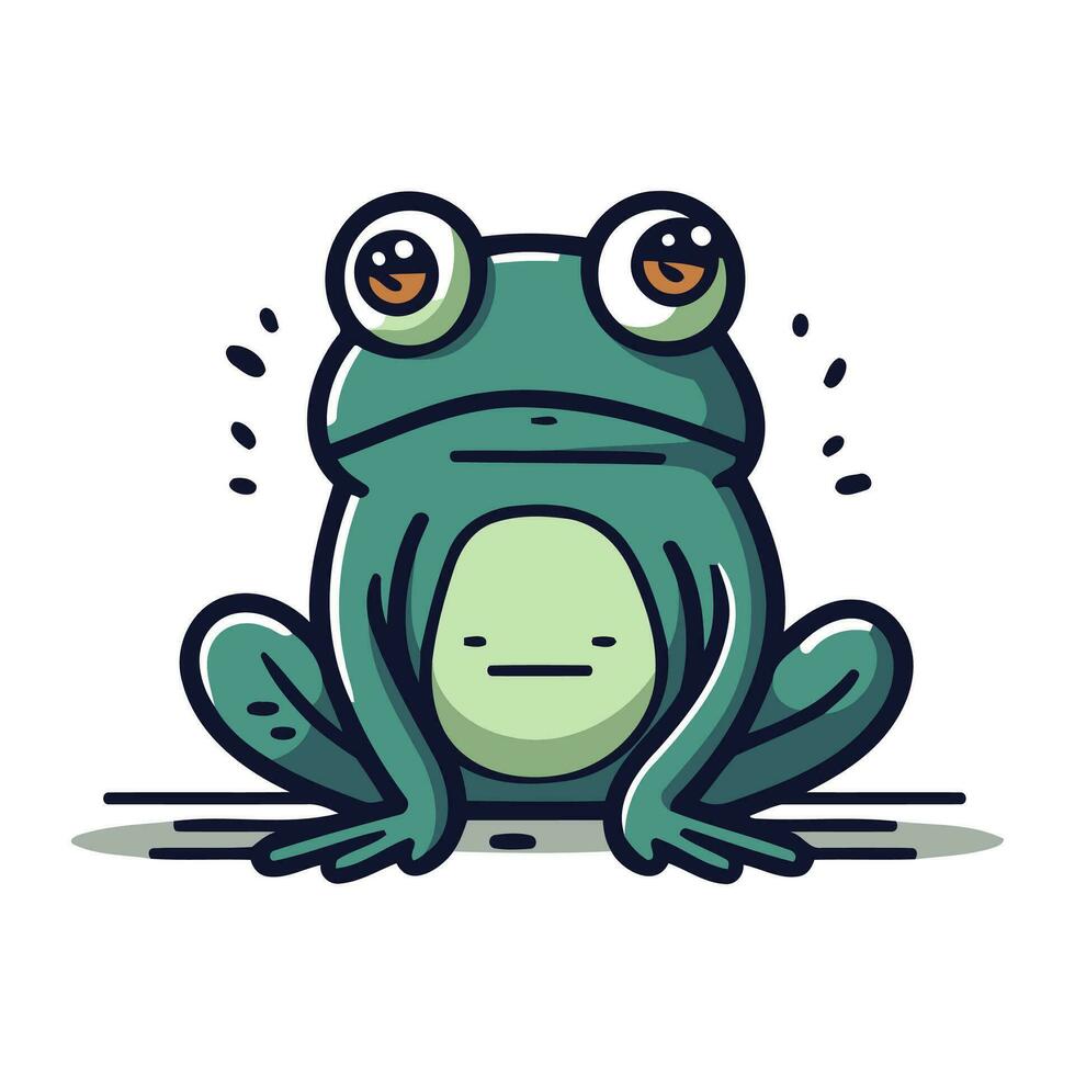 Frosch Symbol. Karikatur Illustration von Frosch Vektor Symbol zum Netz Design