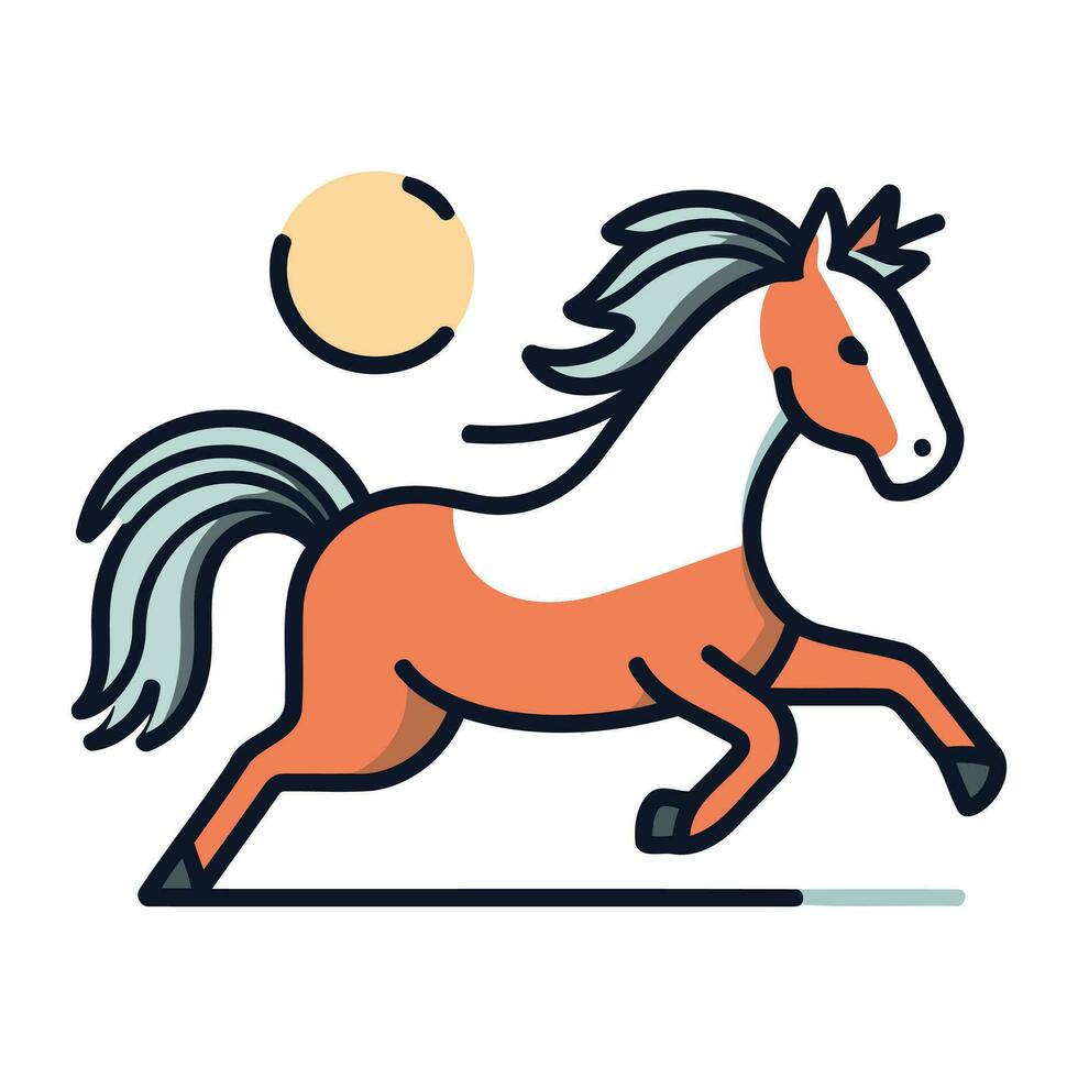 löpning häst ikon. platt design stil modern vektor illustration begrepp för webb och mobil app