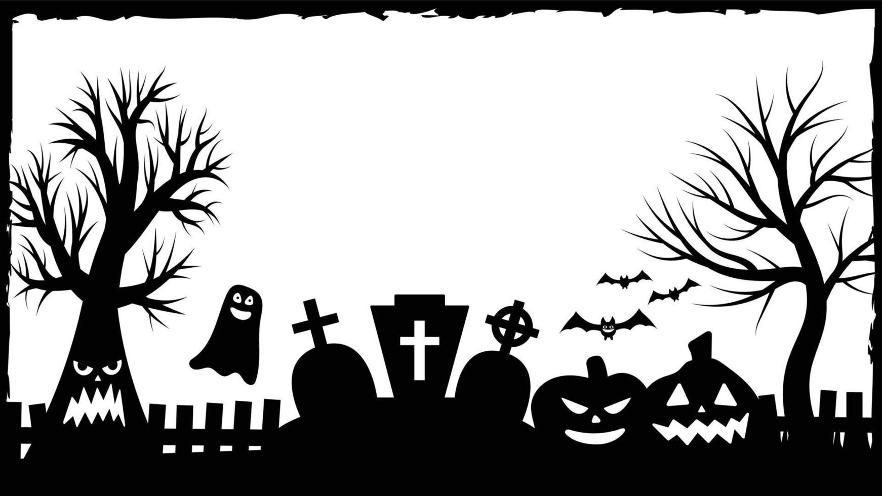 halloween festinbjudningar eller gratulationskort banner halloween vektor