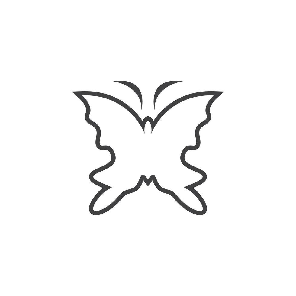 schwarz Silhouette Schmetterling Symbol und Symbol Vorlage Vektor