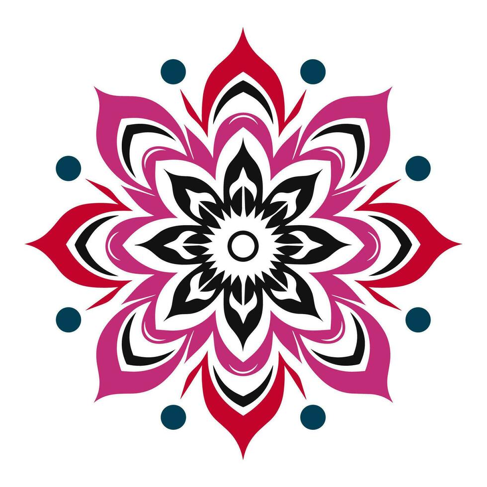 färgrik lutning mandala konst vektor ikon isolerat på en vit bakgrund, islamic mandala, cirkel mandala