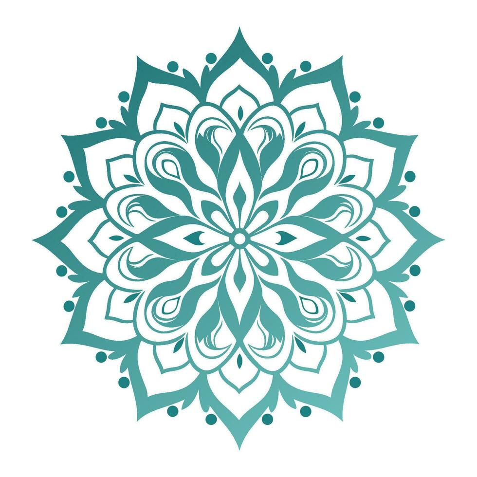lutning mandala konst vektor ikon isolerat på en vit bakgrund, islamic mandala, cirkel färgrik mandala