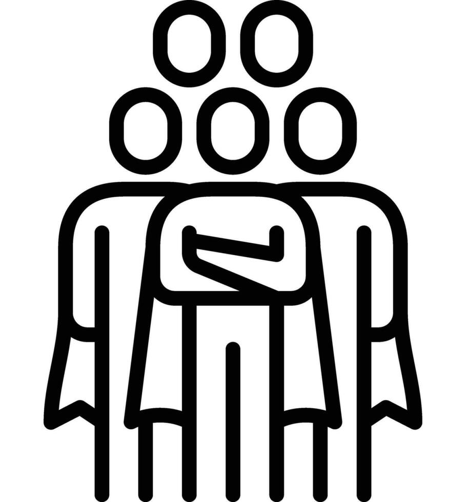 Menschen Mannschaft Gruppe Symbol Linie Symbol Zeichen Vektor
