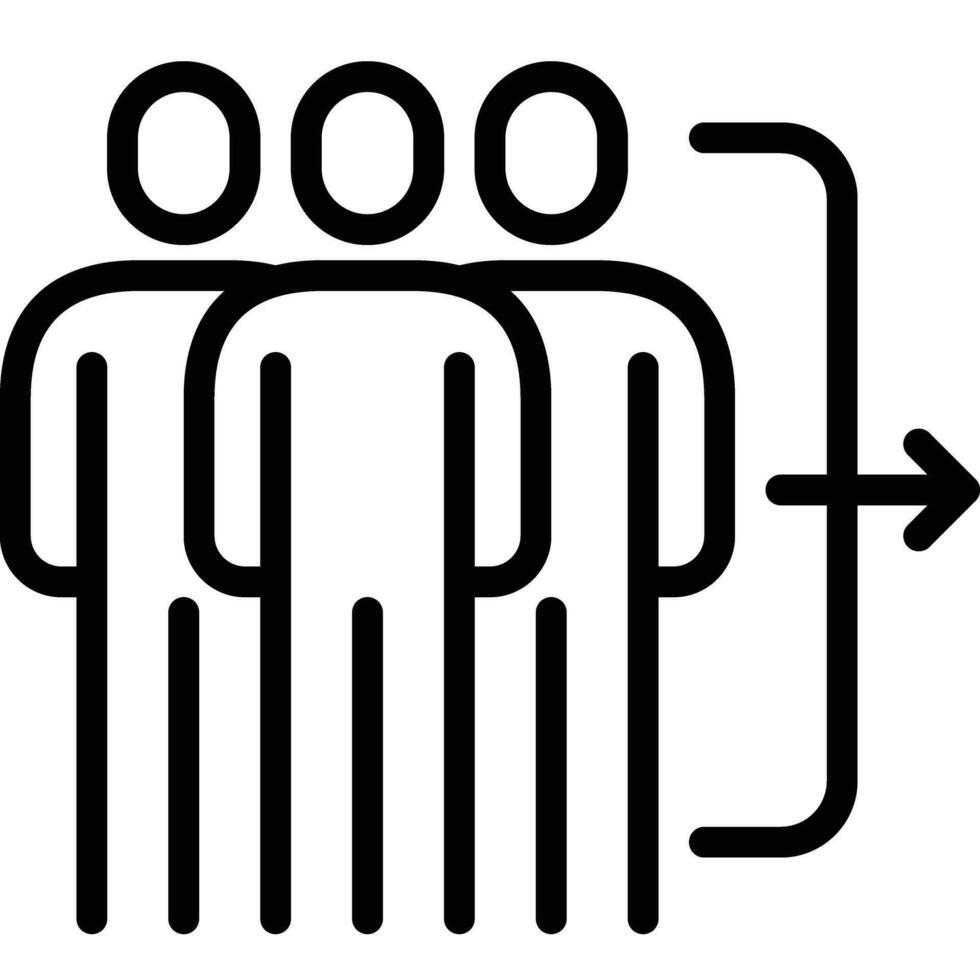 Menschen Mannschaft Gruppe Symbol Linie Symbol Zeichen Vektor