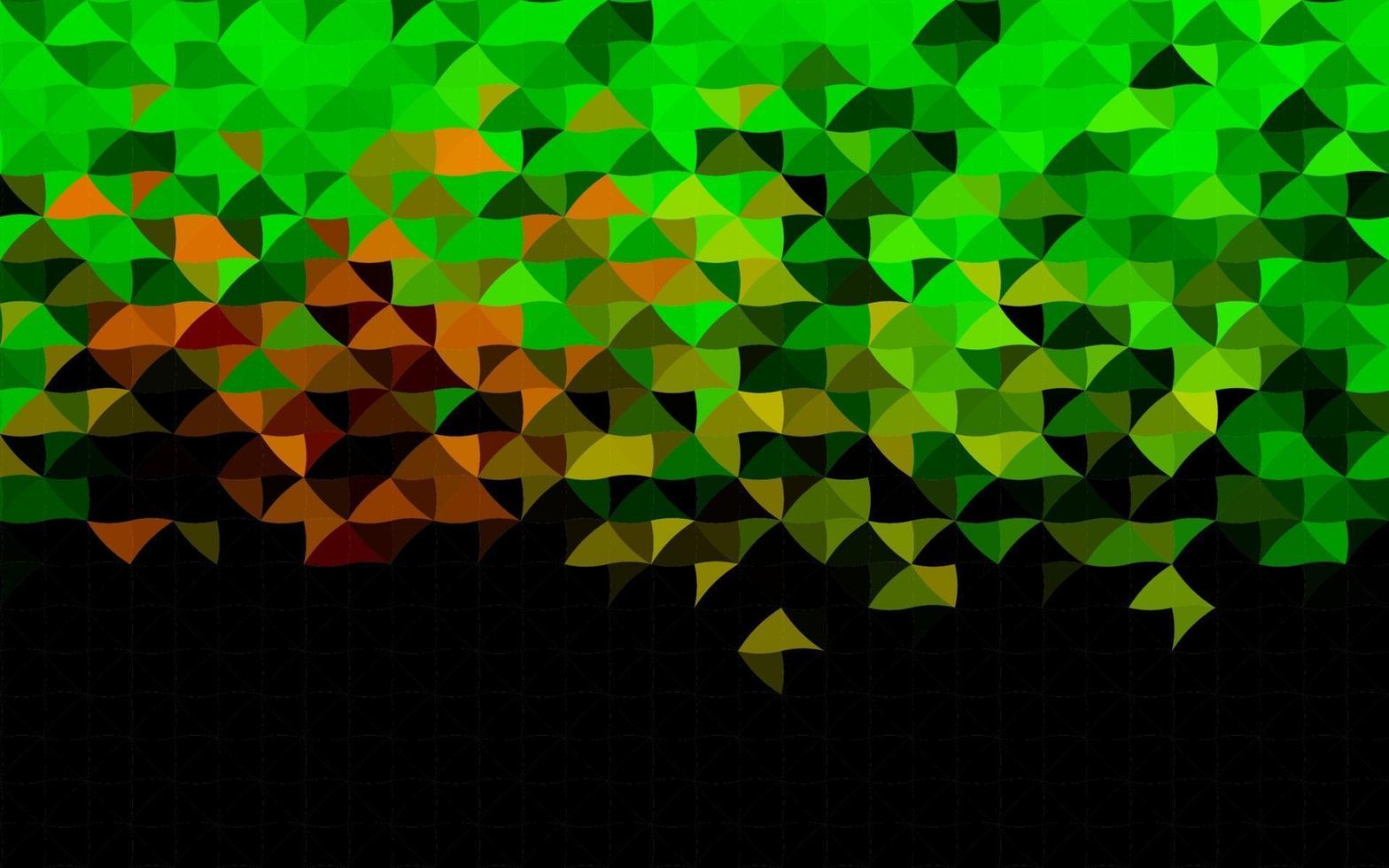 mörkgrön, röd vektorlayout med linjer, trianglar. vektor