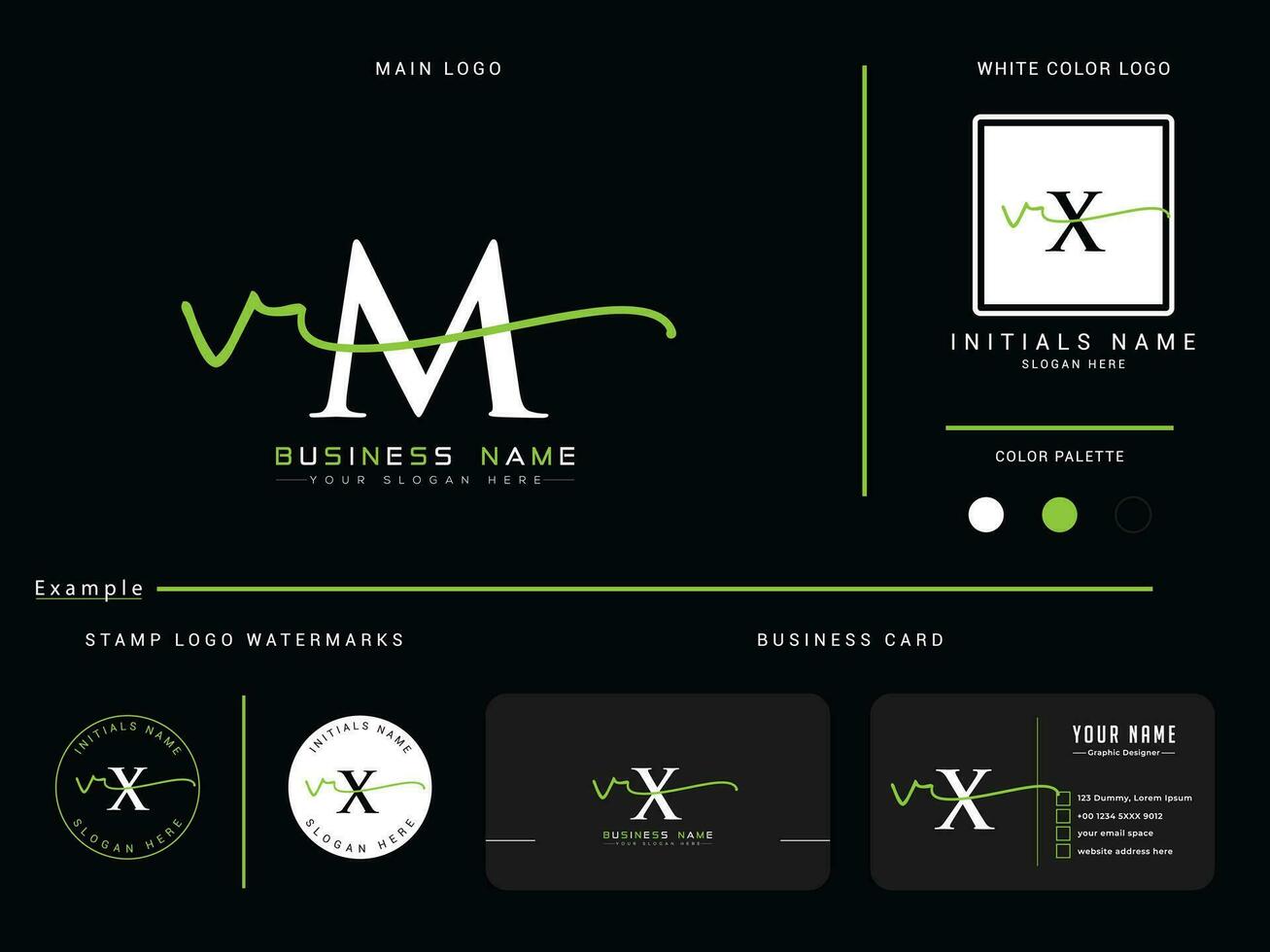 Luxus vm Mode Logo Brief, Initiale vm mv Unterschrift Kreis bekleidung Logo branding vektor