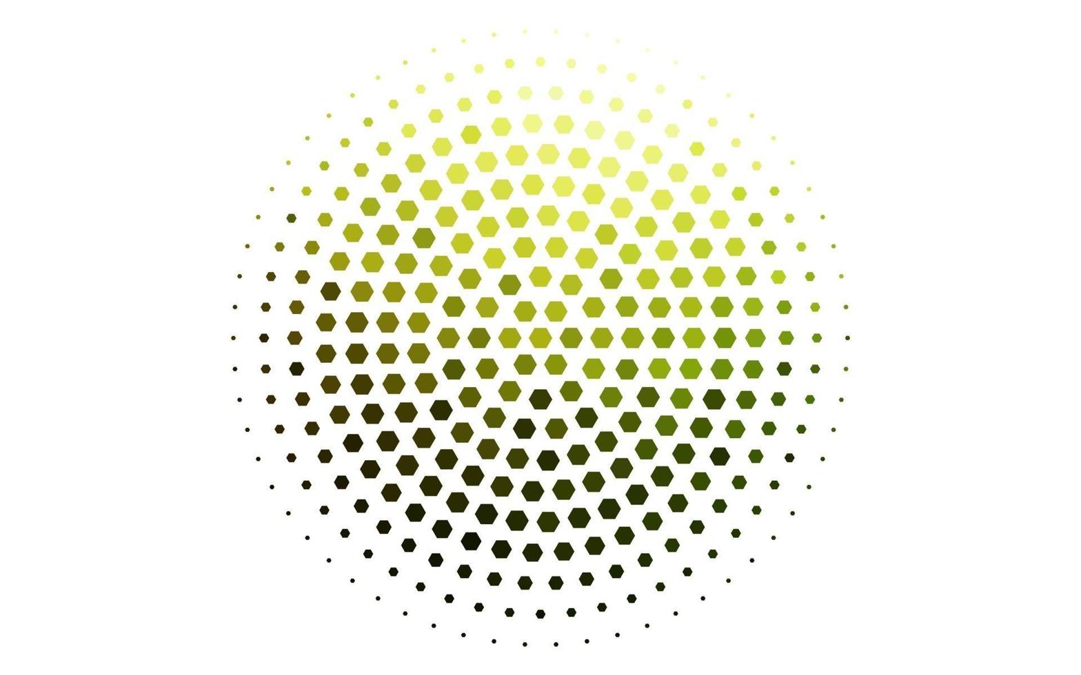 hellgrünes, gelbes Vektorlayout mit sechseckigen Formen. vektor