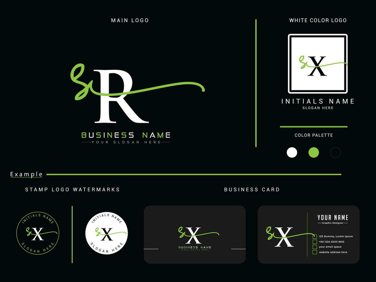 Initiale sr Luxus Unterschrift Logo, minimalistisch sr Mode Logo Symbol und branding Design vektor