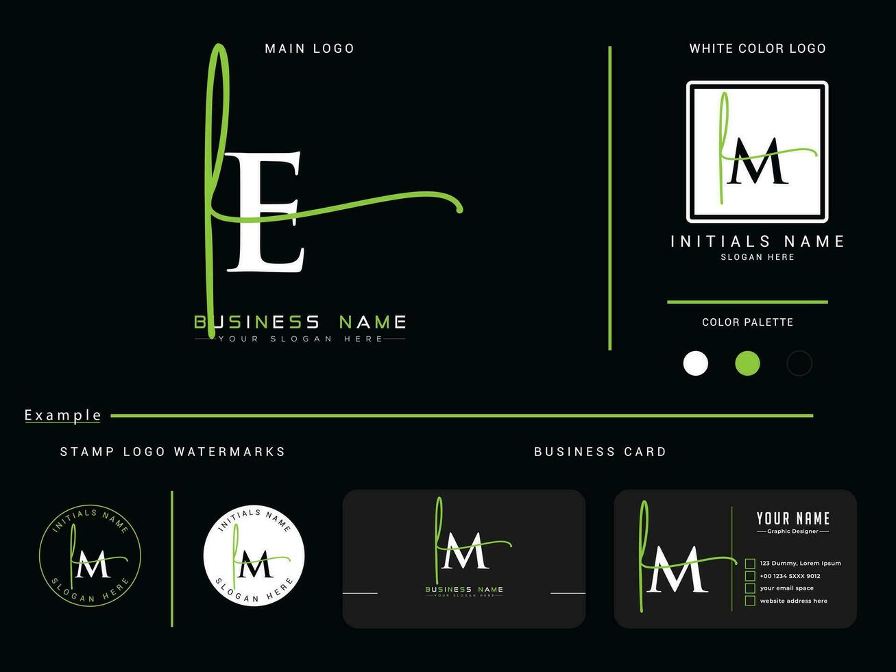 minimalistisch le Logo Marke, Unterschrift le Brief Logo Vektor Kunst zum Geschäft