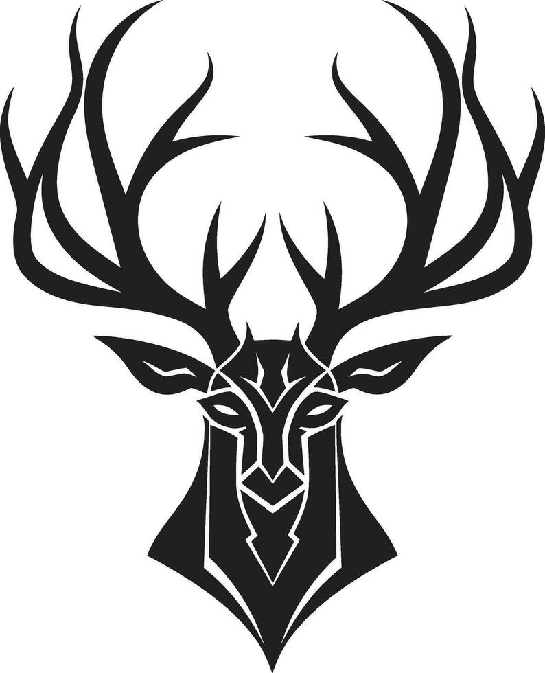 noir skönhet av de hjortar rådjur emblem tidlös överklagande elegant sven silhuett en modern vilda djur och växter mästerverk i svart vektor