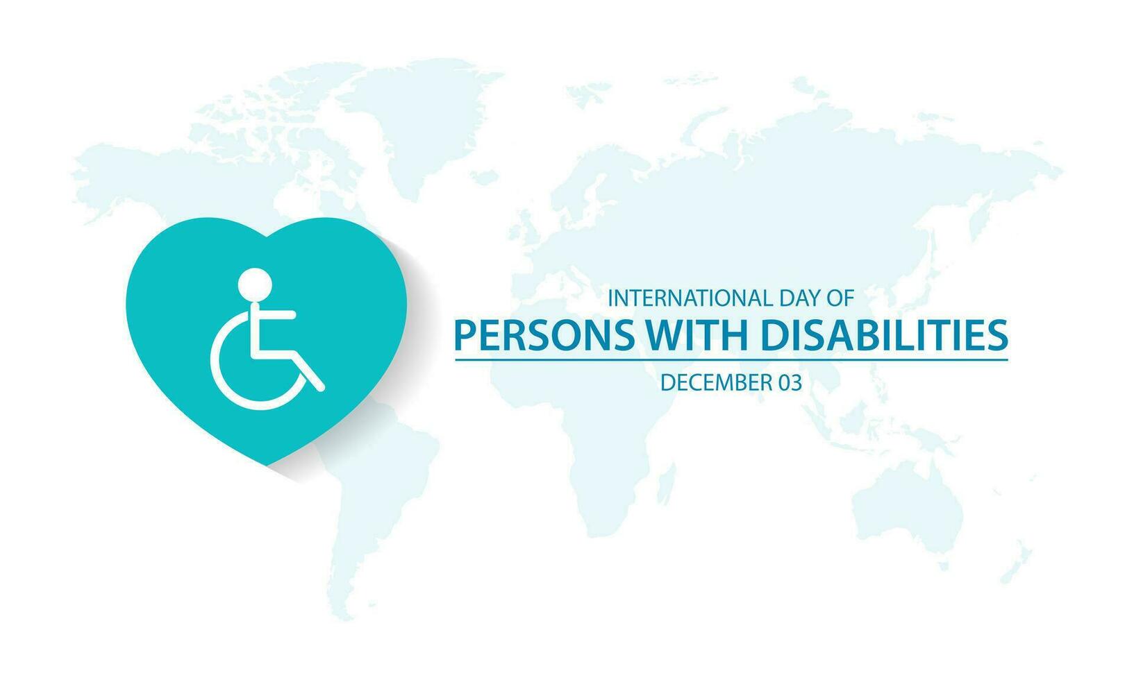 International Tag von Personen mit Behinderungen Dezember 03 Hintergrund Vektor Illustration