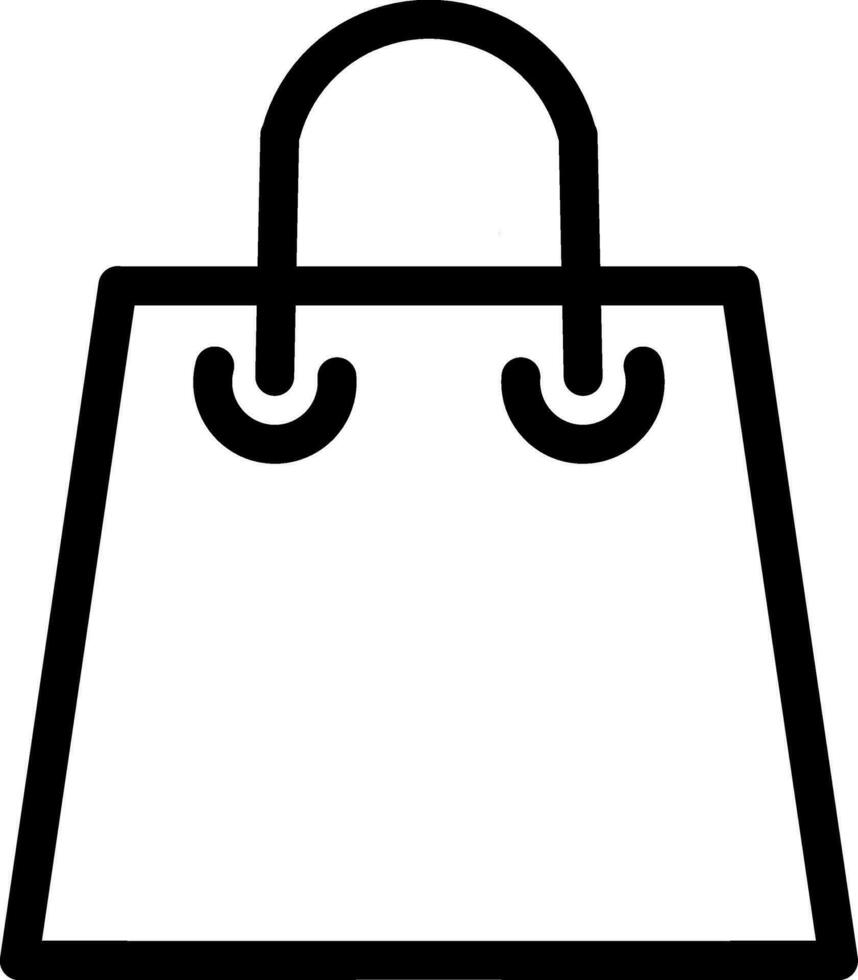 minimalistisk silhuett av en handla väska vektor