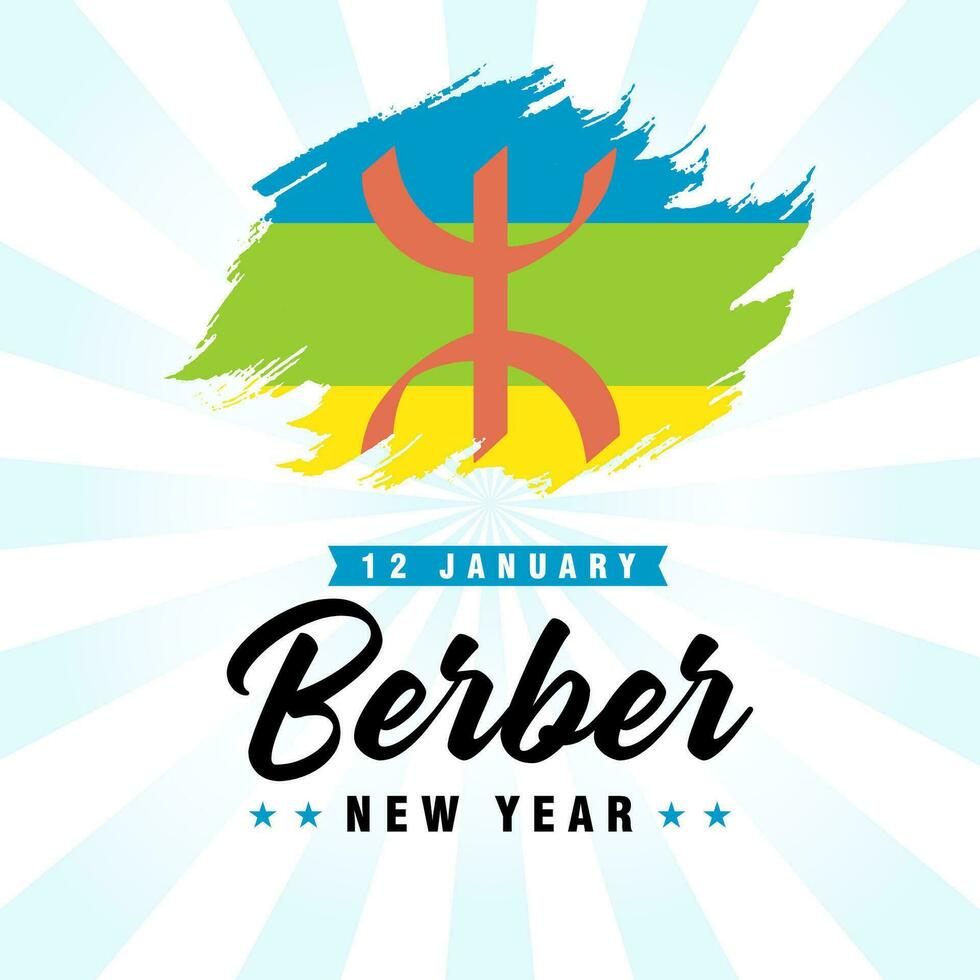 glücklich Berber Neu Jahr. das Tag von Algerien Illustration Vektor Hintergrund. Vektor eps 10