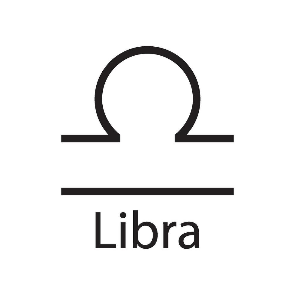 libra zodiaken symbol ikon vektor