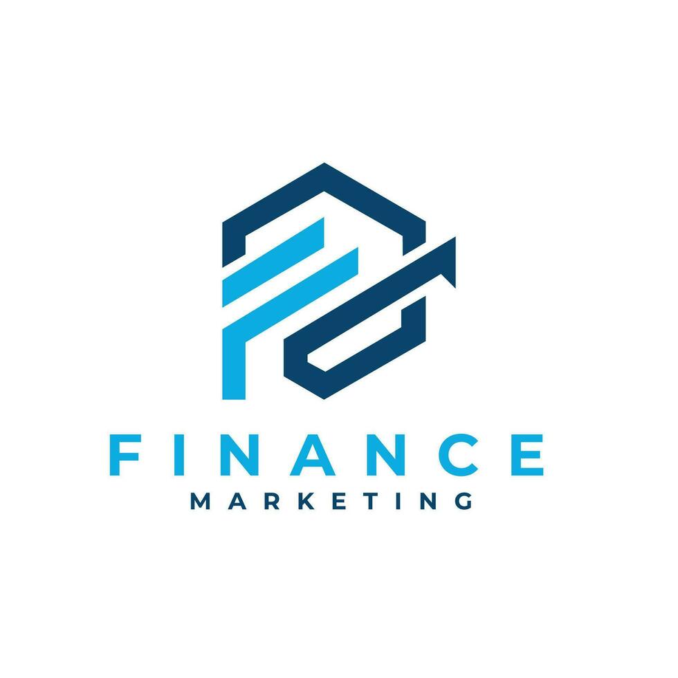 finansiell marknadsföring logotyp design kreativ begrepp för företag och företags- använda sig av vektor