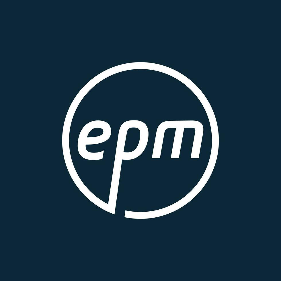 epm logotyp brev mark monogram modern och enkel minimal design för företag använda sig av vektor